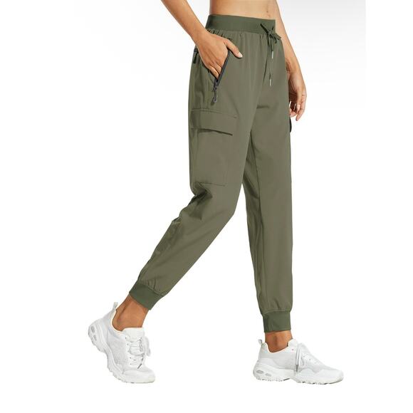 Libin green Women Cargo Hiking Pants Lightweight Joggers workout Outdoor - Picture 1 of 10